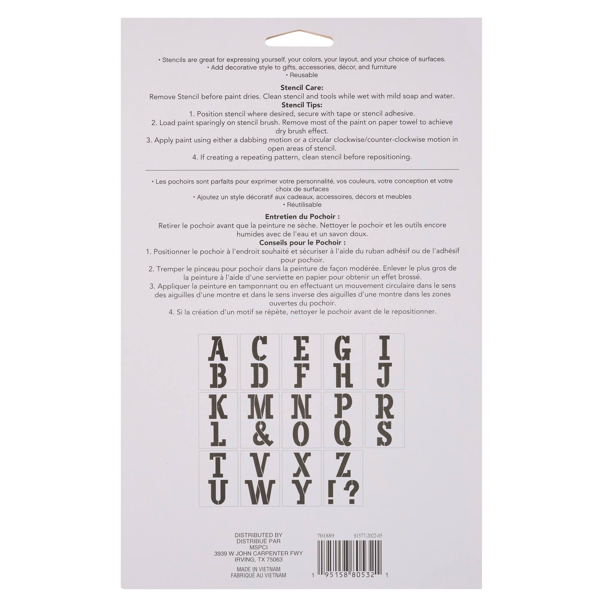 4.5" Serif Alphabet Stencils by Craft Smart®